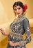 Gray net embroidered indo western lehenga choli  1646